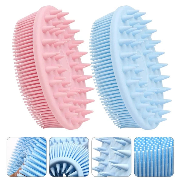 2 Pcs Bath Brush Baby Shower Body Scrubber Multifunctional Double-sided