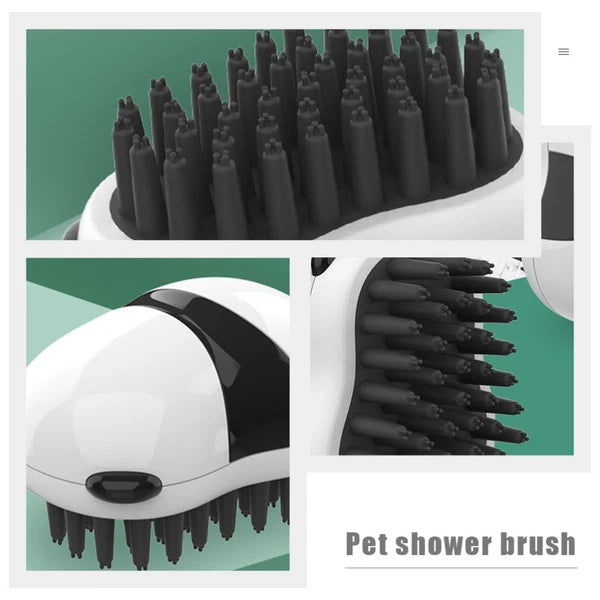Panda Bath Brush Pet Wash for Bathing Grooming Massage Dog Palm Puppy