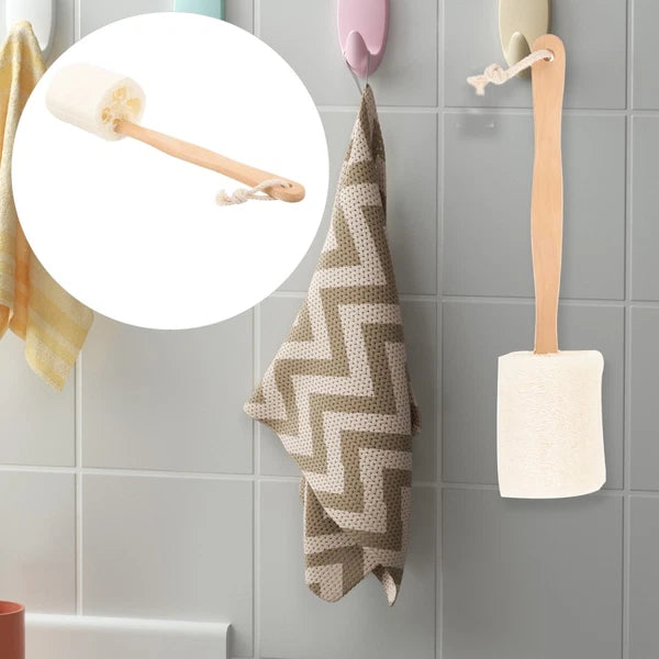 Loofah With Handle Shower Brush Natural Exfoliating Scrubber Bath Accessories
