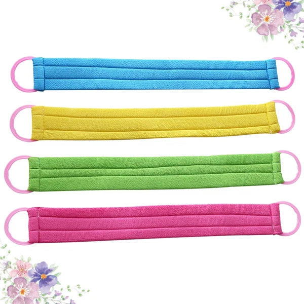 4 PCS Bath Towel Exfoliating Back Scrubber Body Brush Exfoliator