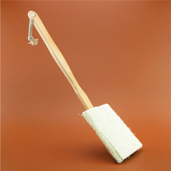 Exfoliating Back Scrubber with Long Handle for Bathing Random Color