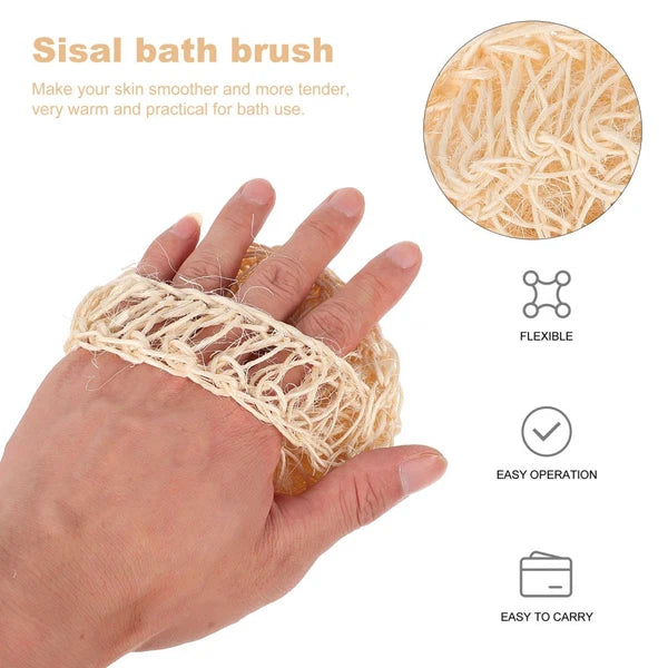 2 Pcs Sisal Bath Brush Supplies Mother Body Scrubber Bathing Accessories