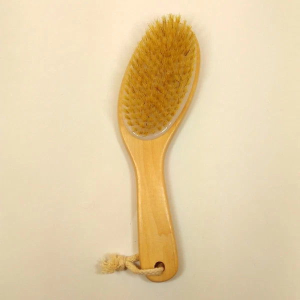 Wooden Bath Body Brush Shower Bristle Brush Massage Brush with Bent Handle