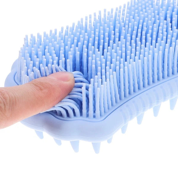 Cleaning Shampoo Comb Silicone Brush for Body Men and Women Bath Scrubber Head