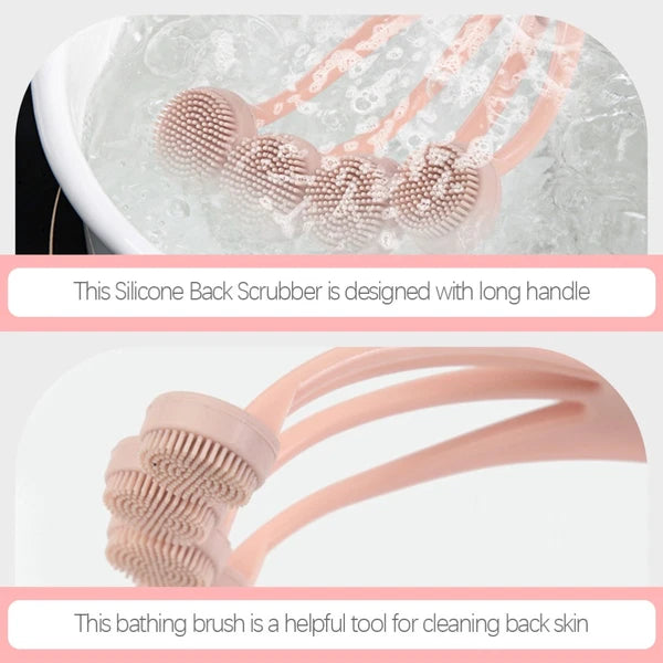 2 Pcs Bath Brush Suit Back Scrubber Shower Body Scrubbers Exfoliating Tool