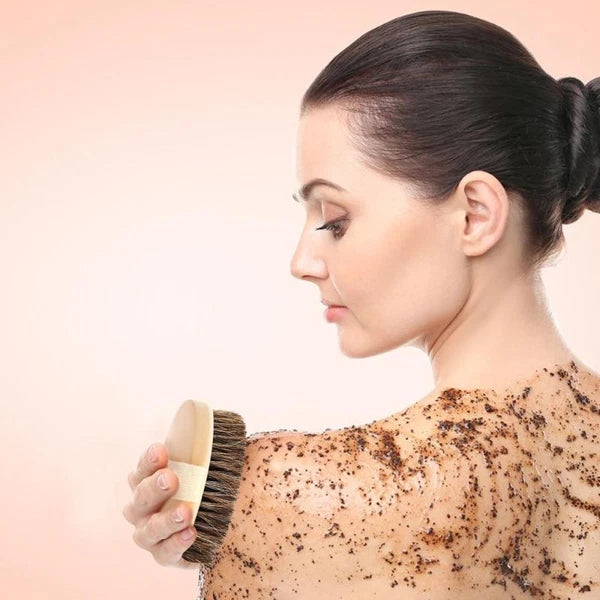 Exfoliating Skin Brush Cleaning Scrubber Wooden Body Brush for SPA Home