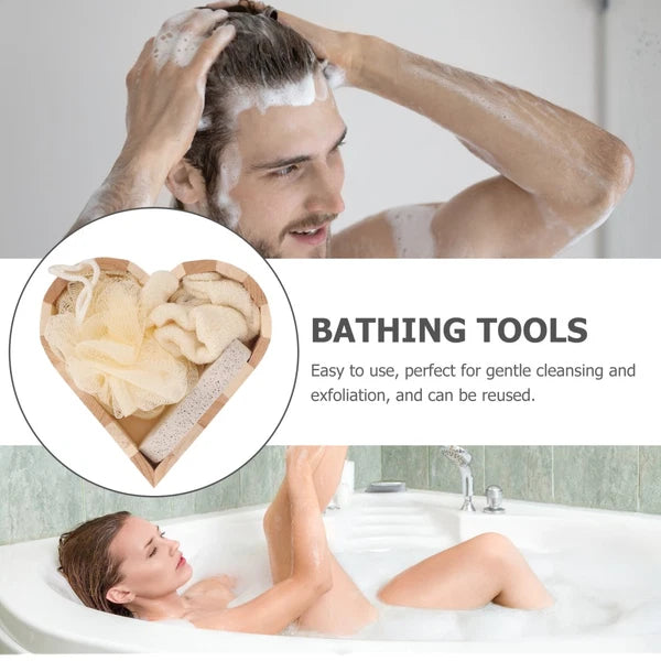 Heart-shaped Bath Brush Body Scruber Skin Scrubber Exfoliator Bathing Supplies