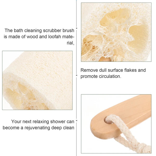 Body Brush Loofah Stick Bath Foaming Scrubber Brush Skin Cleaning Brush UK