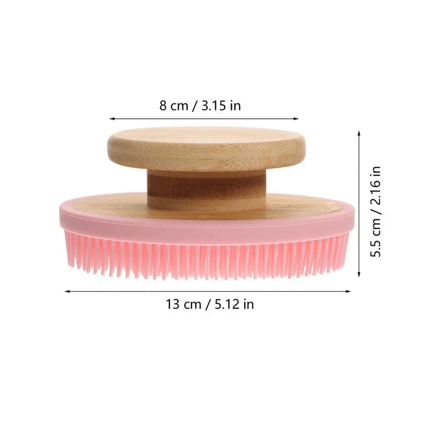 Skin-friendly Silicone Shower Scrubber Portable Bathing Brush Body Massage