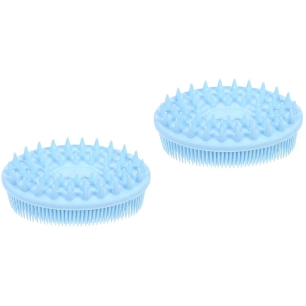 2 PCS Silicone Bath Brush Baby Body Brushes for Shower Scrubber Shampoo Massage