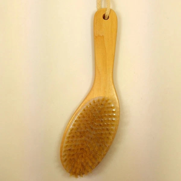 Wooden Bath Body Brush Shower Bristle Brush Massage Brush with Bent Handle
