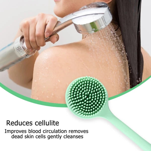 Shower Scrunchie Bath Pouf Handle Back Washer Body Shower Brushes