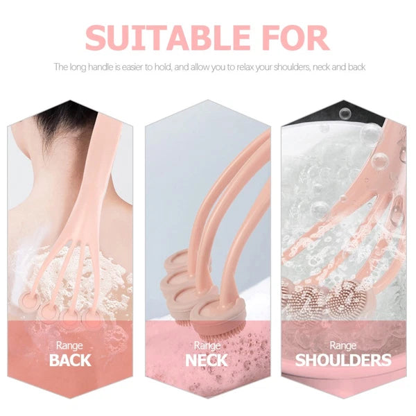 2 Pcs Bath Brush Suit Back Scrubber Shower Body Scrubbers Exfoliating Tool