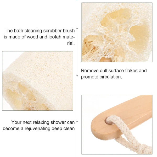 Loofah With Handle Sponge Stick Shower Brush Bath for Men Bathroom Scrub Body