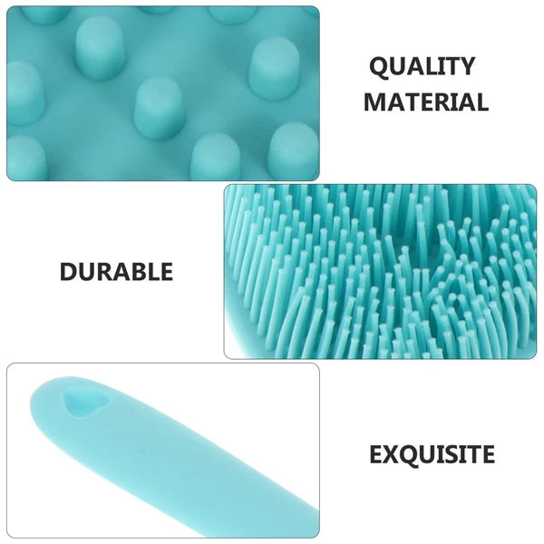 Heart-shaped Bath Brush Man Long Handle Scrubber Silicone Bathing