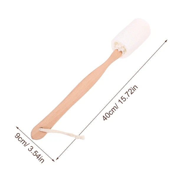 Natural Loofah Bath Brush Long Handle Exfoliating Back Scrubber