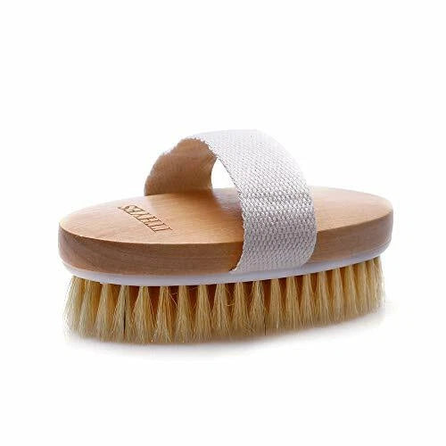 Ithyes Dry Brushing Body Brush Exfoliating Skin Natural Bristle Bath Daily Detox