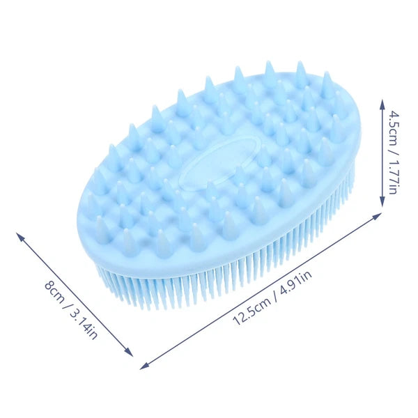 2 PCS Silicone Bath Brush Baby Body Brushes for Shower Scrubber Shampoo Massage