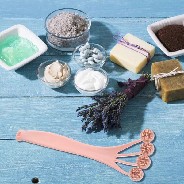 2 PCS Exfoliating Bath Brush Shower Back Scrubber Long Handle for