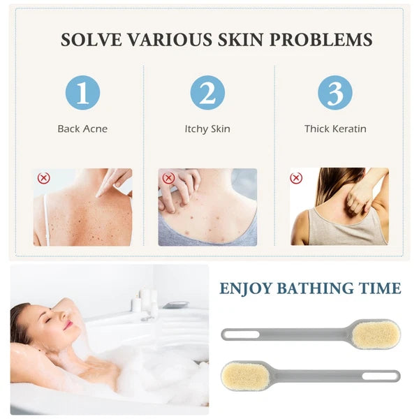 Bath Brush Man Body Shower Scrubber Wash Cleaning Long Handled for