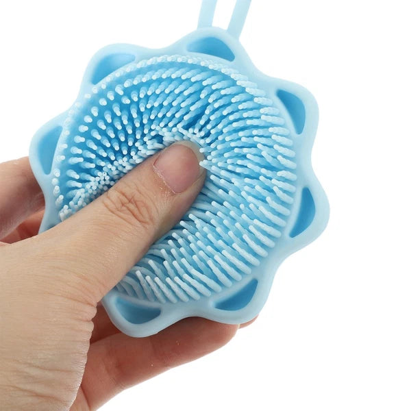 2 Pcs Bath Brush Child Multi-functional Exfoliating Scrubber Silicone