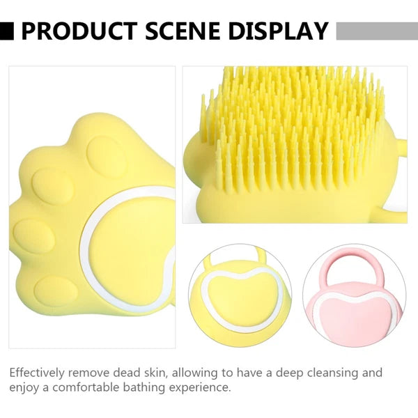 3 Pcs Silicone Bath Brush Baby Toddler Shower with Dispenser Scrubber