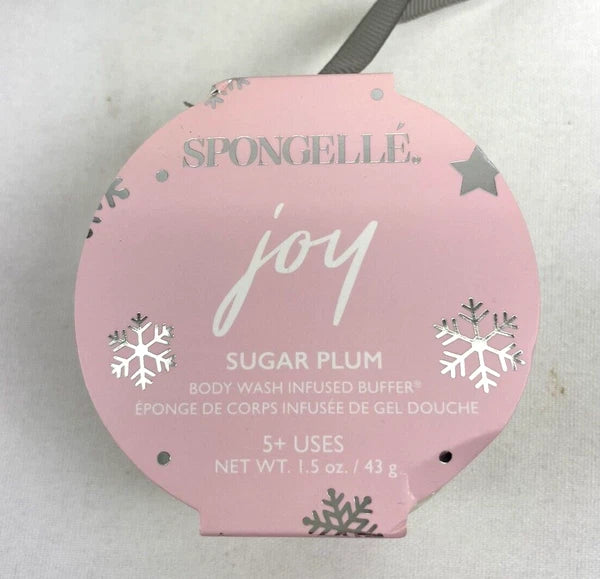 Spongelle Joy SUGAR PLUM Buffer Body Wash Infused Christmas 1.5 oz Lot of 3 New
