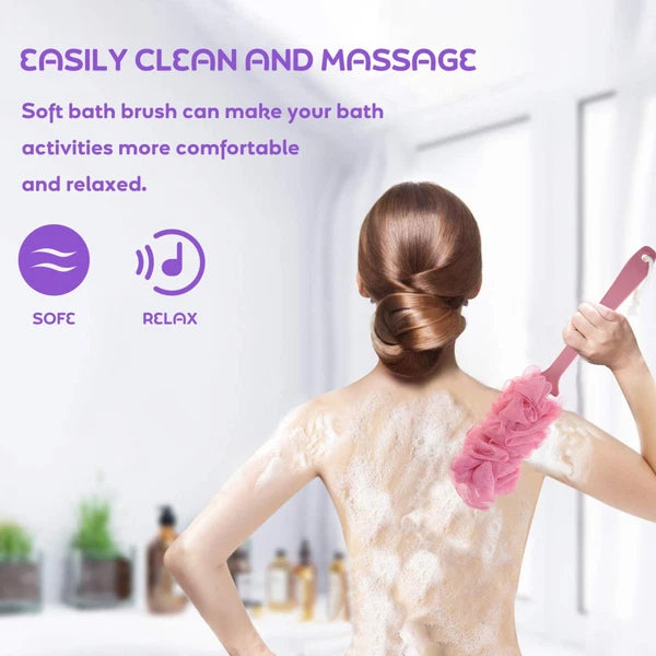 2 Pcs Bath Ball Brush Brushes Back Scrub Exfoliating Body Scrubber