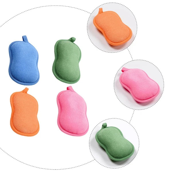 4 Pcs Baby Shower Cloth Bath Washcloth Toddler Newborn Shower Brush