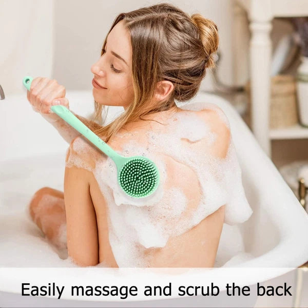 Shower Scrunchie Bath Pouf Handle Back Washer Body Shower Brushes