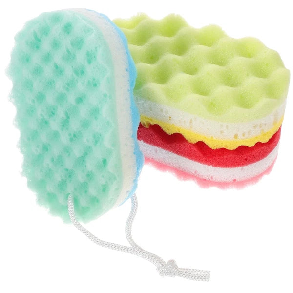 3 Pcs Bath Sponge Child Man Scrubbing Sponges Shower Scrubber for Body