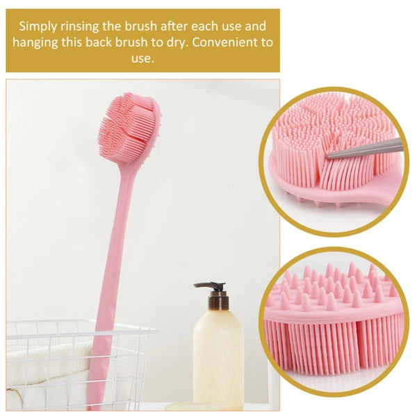 Bath Brush Back Scrubber Long Handle Soft Body Shower for Exfoliating