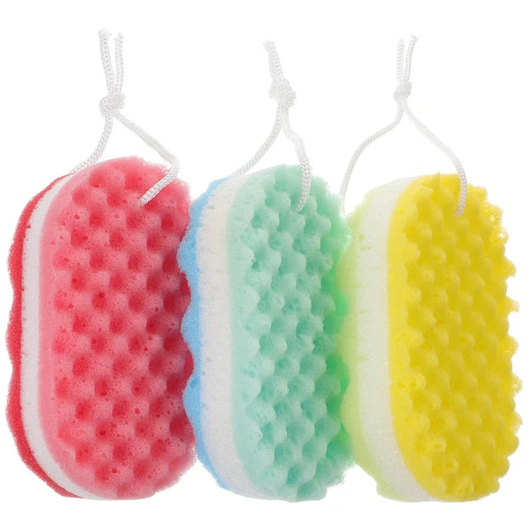 3 Pcs Bath Sponge Child Man Scrubbing Sponges Shower Scrubber for Body