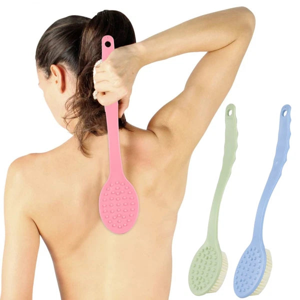 9 pcs Long Handle Bath Brush Bathing Brush Shower Body Cleaning Scrubbers Back