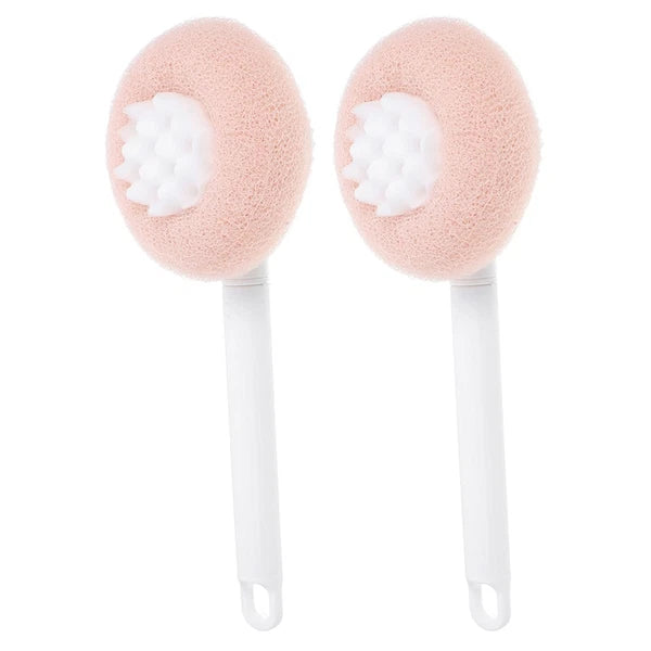 2 Pcs Bath Brush Sponge Man Back Washer for Shower Women Scrubber