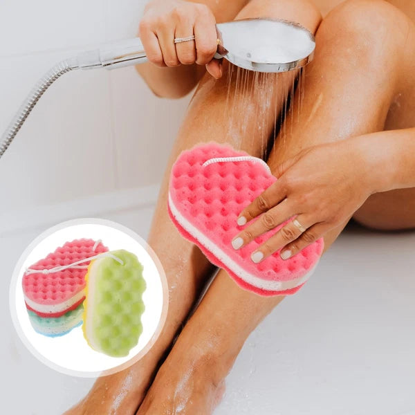 3 Pcs Bath Sponge Child Man Scrubbing Sponges Shower Scrubber for Body