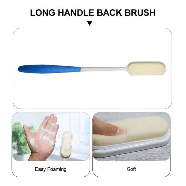 3 Pcs Long-handled Bath Scrubber Child Man Back Shower Brush for Exfoliating