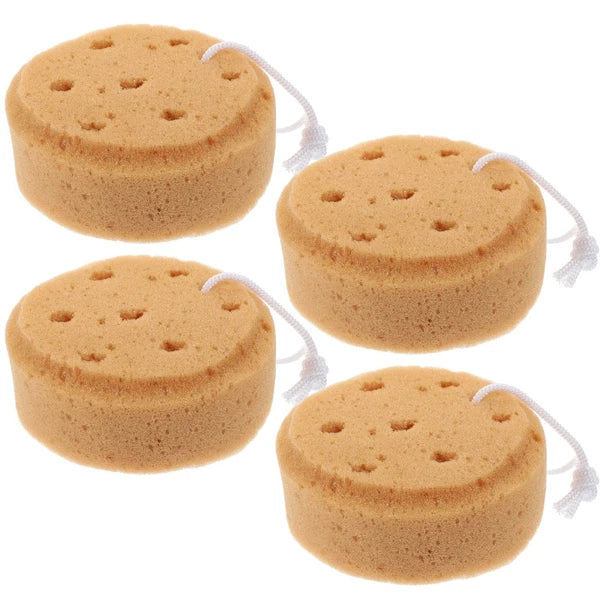 4 Pcs Bath Sponge Children's Bathing Tool Round Brush Skin Exfoliator for Body