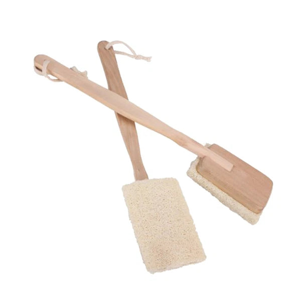 Exfoliating Back Scrubber with Long Handle for Bathing Random Color