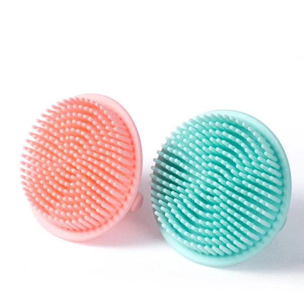 2 pcs Baby Bath Brush Silicone Handheld Infants Shower Brush Portable Bath