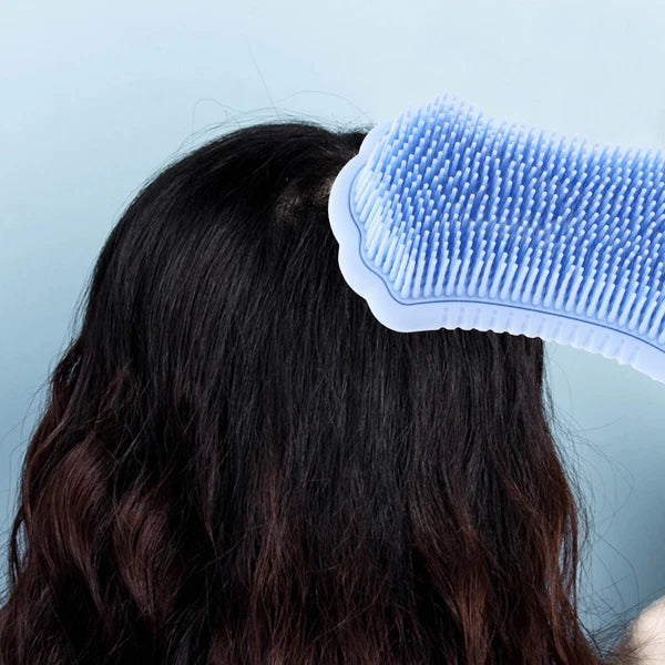 Cleaning Shampoo Comb Silicone Brush for Body Men and Women Bath Scrubber Head