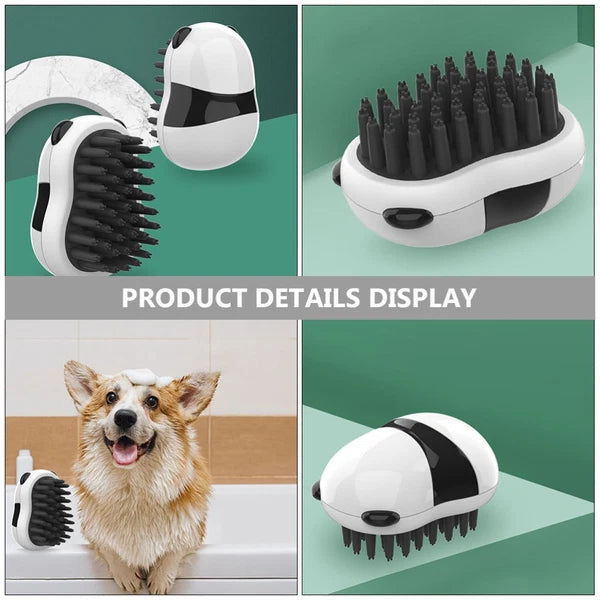 Panda Bath Brush Pet Wash for Bathing Grooming Massage Dog Palm Puppy