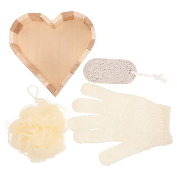 Heart-shaped Bath Brush Body Scrubber Skin Exfoliator Bathing Supplies