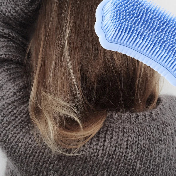 Cleaning Shampoo Comb Silicone Brush for Body Men and Women Bath Scrubber Head