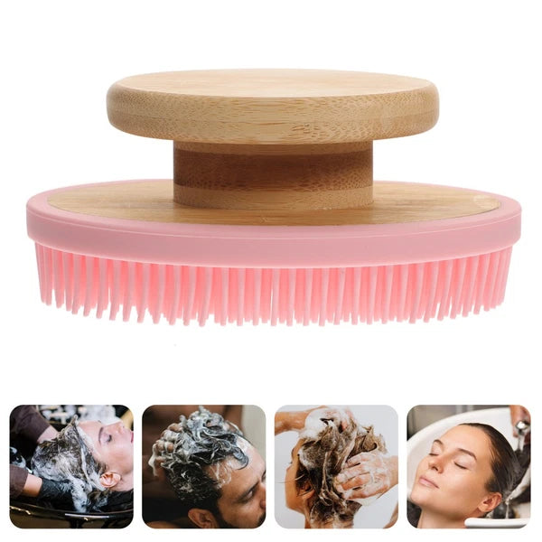 Skin-friendly Silicone Shower Scrubber Portable Bathing Brush Body Massage