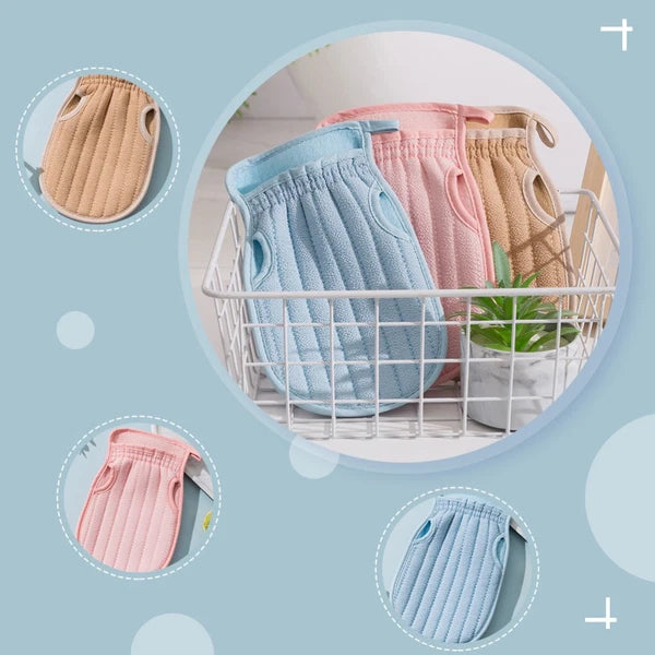3 Pcs Bath Towel Set Body Brushes for Shower Gloves Exfoliating Work