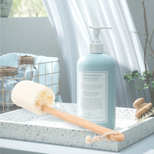 Body Brush Loofah Stick Bath Foaming Scrubber Brush Skin Cleaning Brush UK