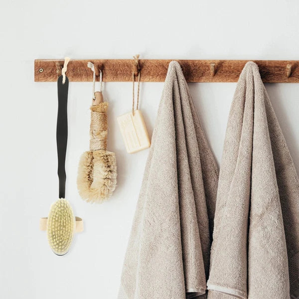 Bend Handle Bath Brush Body Exfoliator for Back Scrubber Shower Men