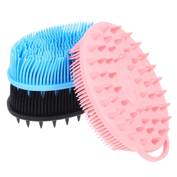3 Pcs Double-sided Silicone Bath Brush Exfoliating Body Scrubber Face