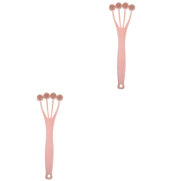 2 PCS Exfoliating Bath Brush Shower Back Scrubber Long Handle for